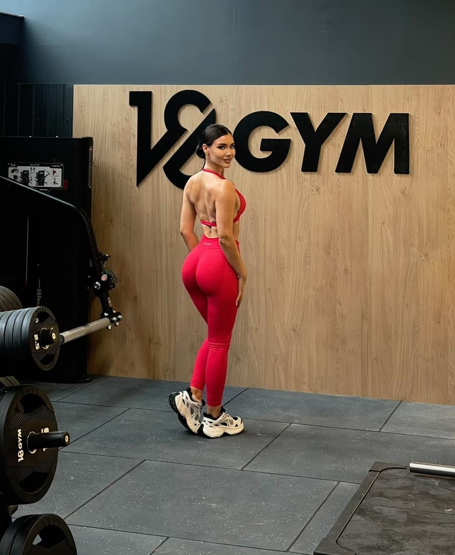 Marina Ruck în sala 18GYM Iași, unde își desfășoară antrenamentele