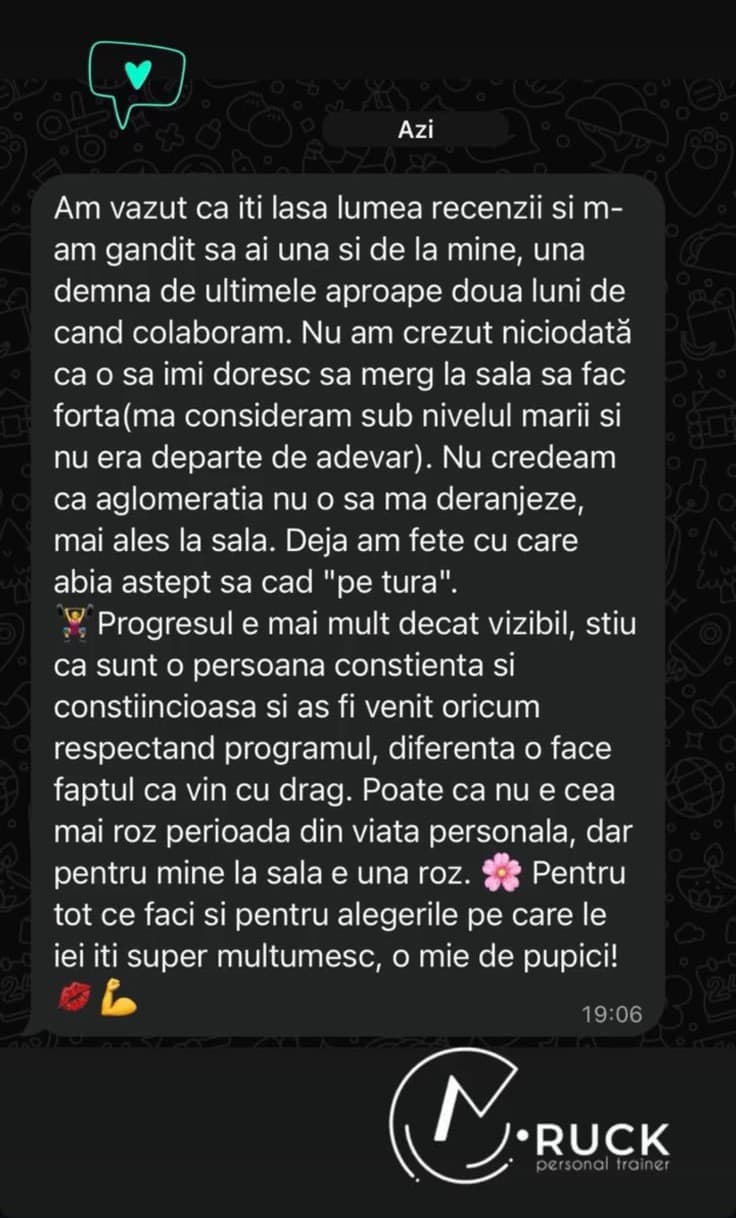 Feedback real clientă Marina Ruck #1