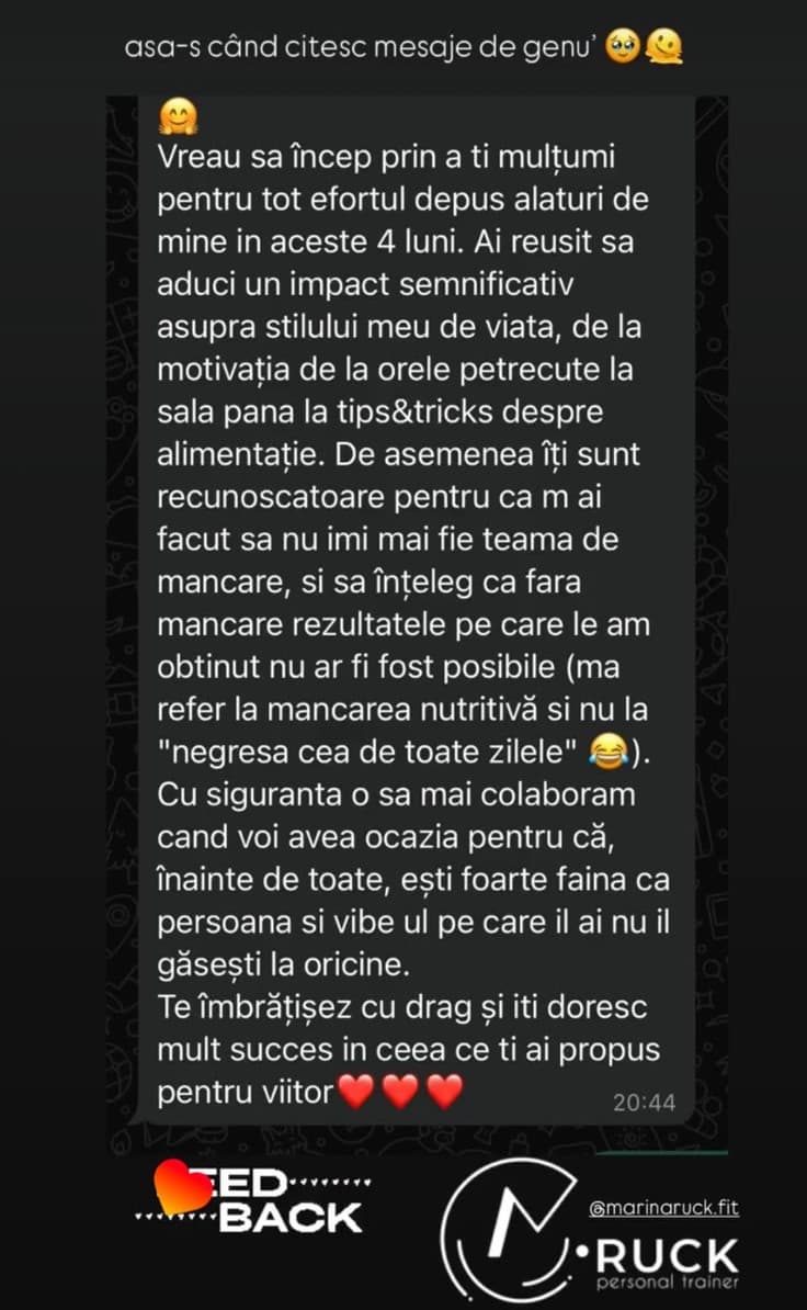 Feedback real clientă Marina Ruck #21