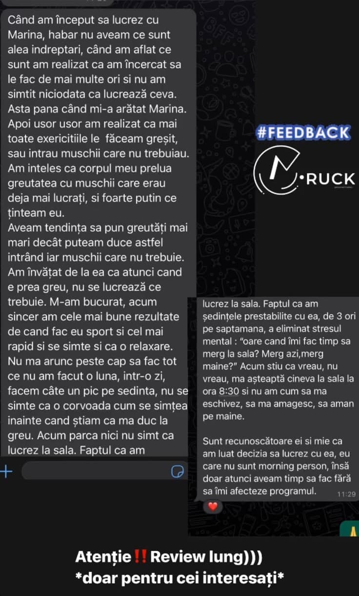 Feedback real clientă Marina Ruck #37