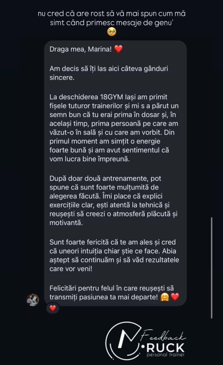 Feedback real clientă Marina Ruck #5